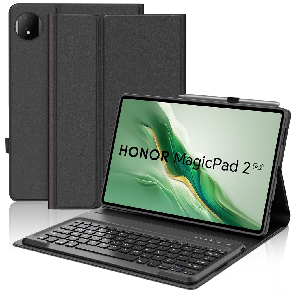 IVEOPPE Keyboard Case for Honor Magic Pad 2 12.3 inch- UK Layout Detachable Wireless Bluetoo