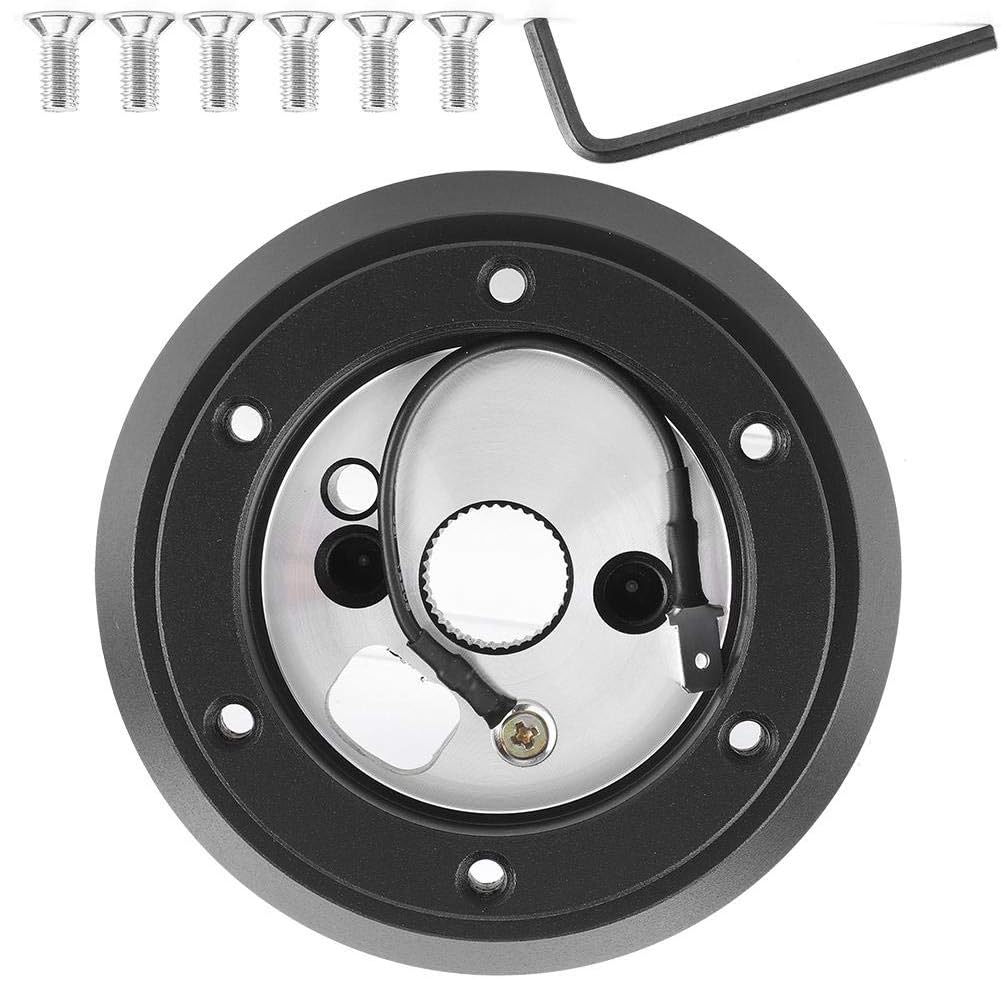 MACHSWON Black Aluminum Alloy Car Steering Wheel Hub Steering Wheel Hub Adapter Kit SRK-170