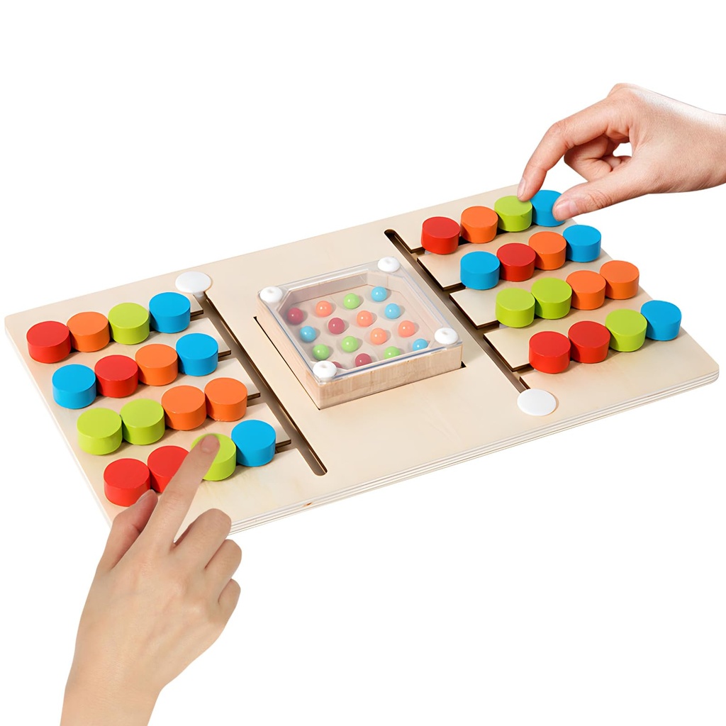 Double Activity Board for Kids Toys Montessori Toys from 3 4 5 6 7 8 Years Boy Girl: Wooden