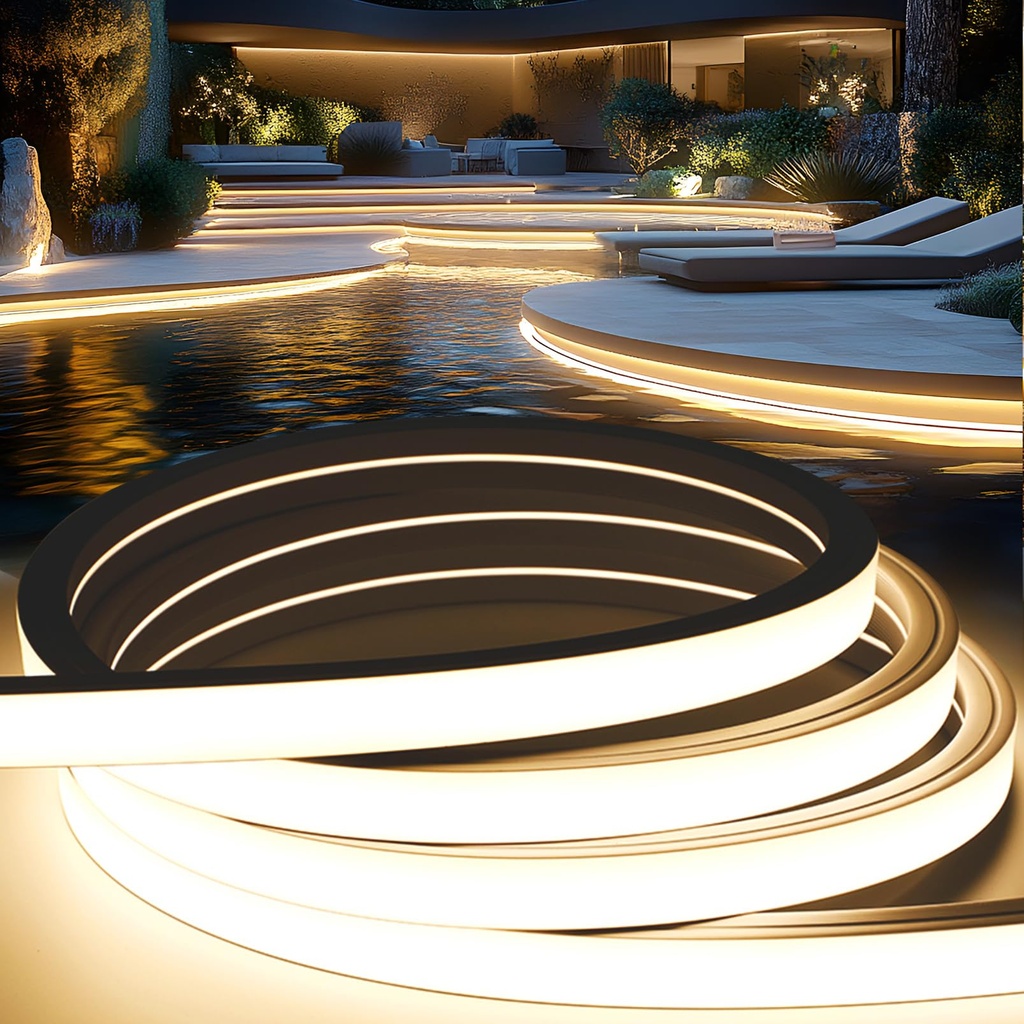 KSIBNW LED Strip Light Outdoor Waterproof Garden, 65.6ft/20m Silicone LED Strip IP65 Flexib