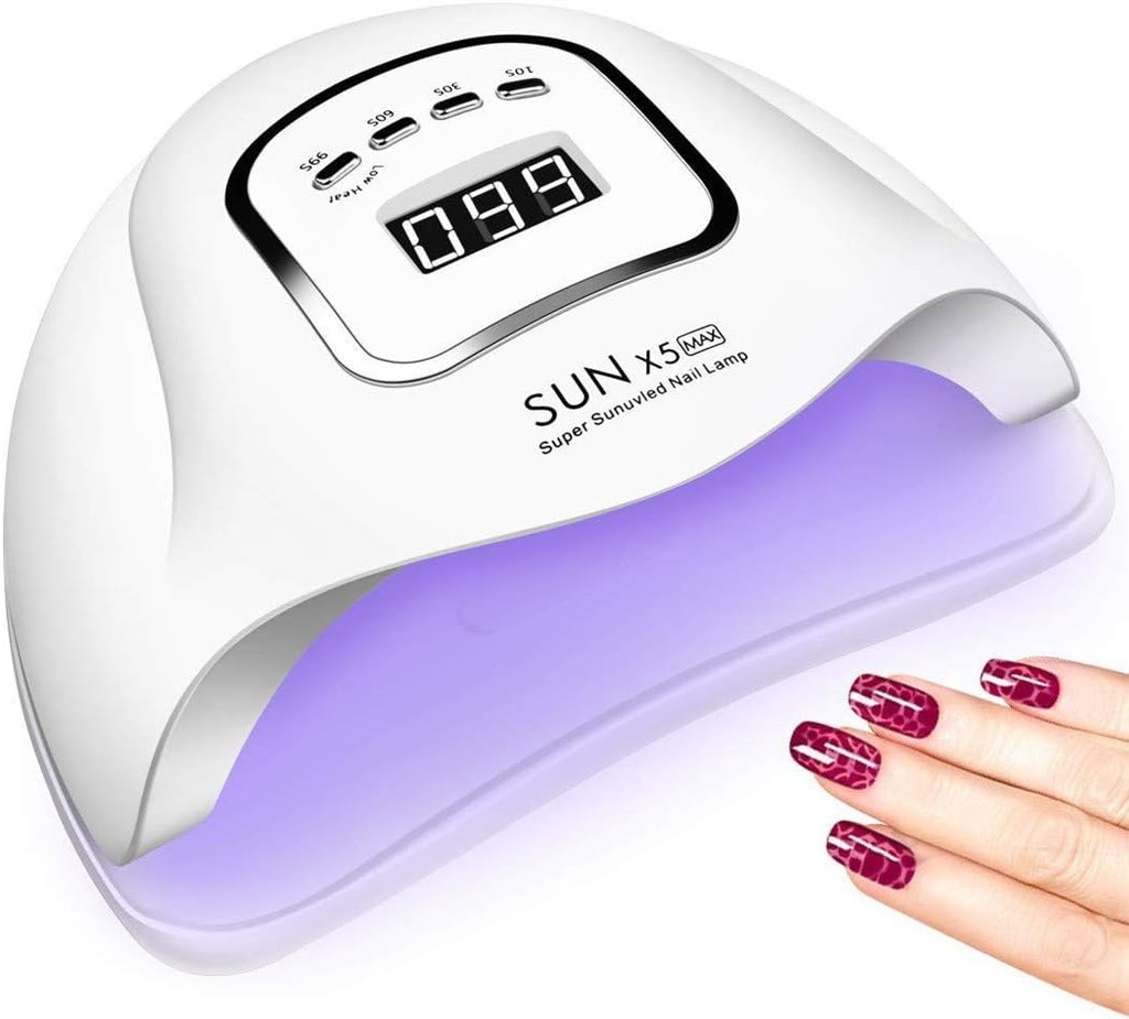 UV LED Nail Lamp 150W, Professional Nail Dryer Gel Polish Light, UV Nail Light With 4 Timer