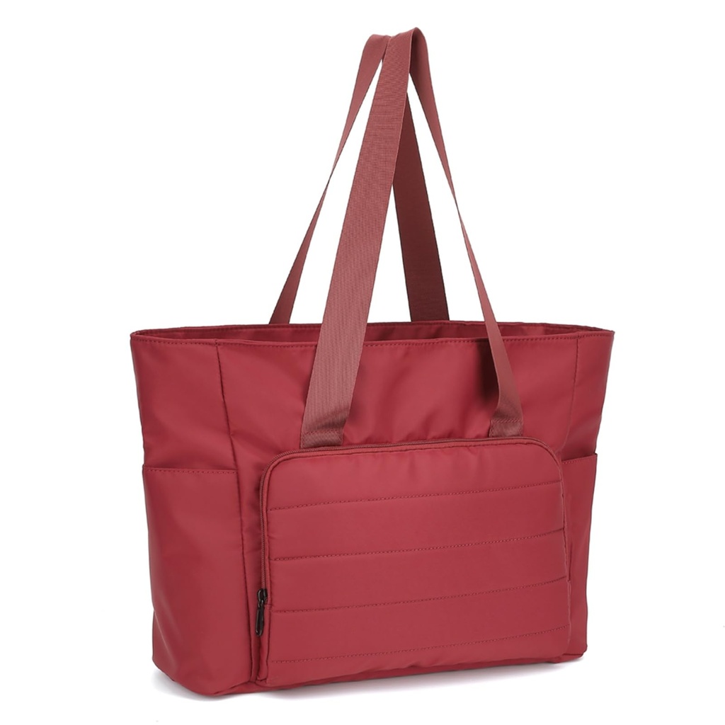 HiRiley Tote bag for Women 15.6 inch Laptop Puffer Bag and Work Handbags with Zipper for Tr