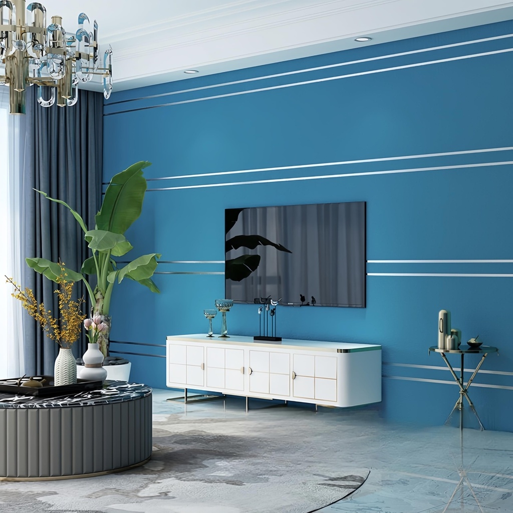 Mwpqbd Deerskin Velvet high-end 3D Wallpaper Nordic Geometric Lines Modern Simple Living Roo