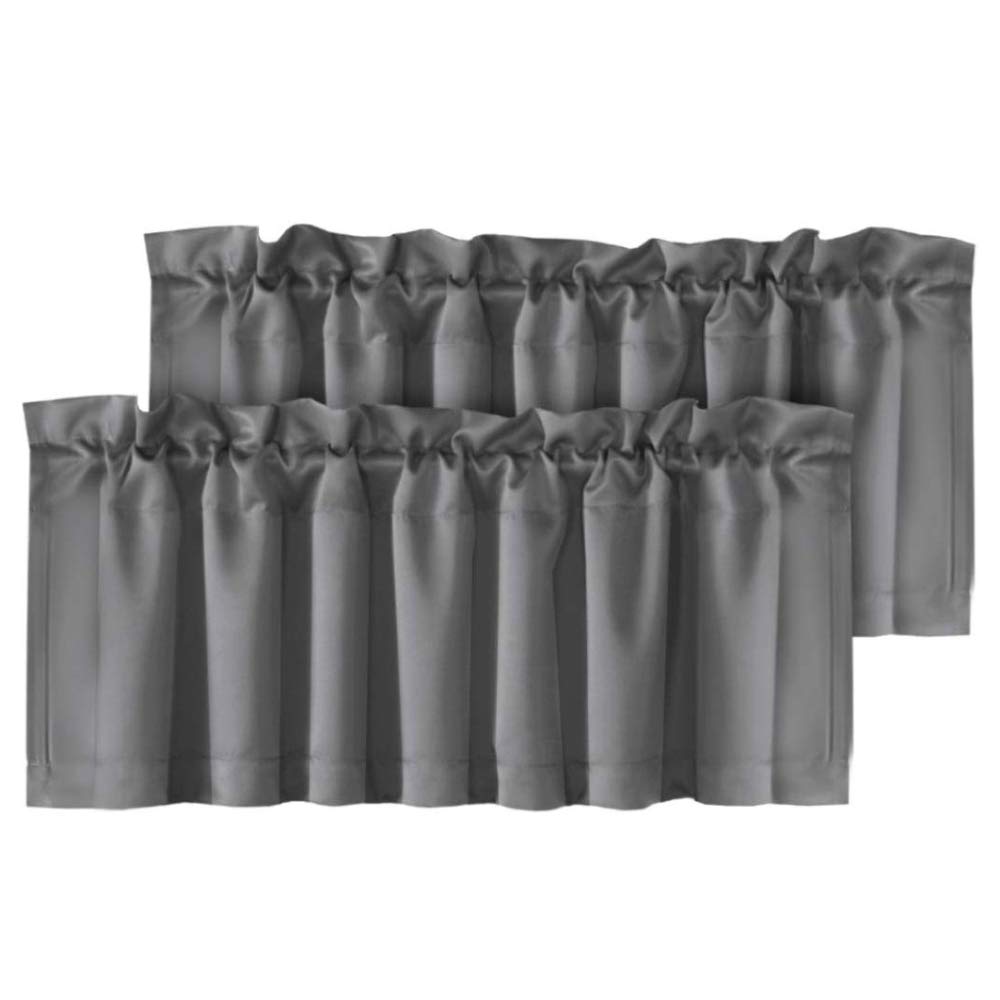H.Versailtex 100% Grey Curtains for Bedroom with White Liner, Faux Linen Thermal Curtains fo