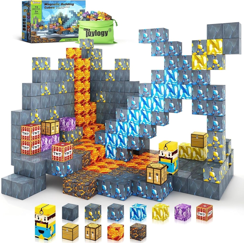 Magnetic Blocks-Build Mine Magnet World Sword Edition Mine Sword Caverns Magnet Classroom M