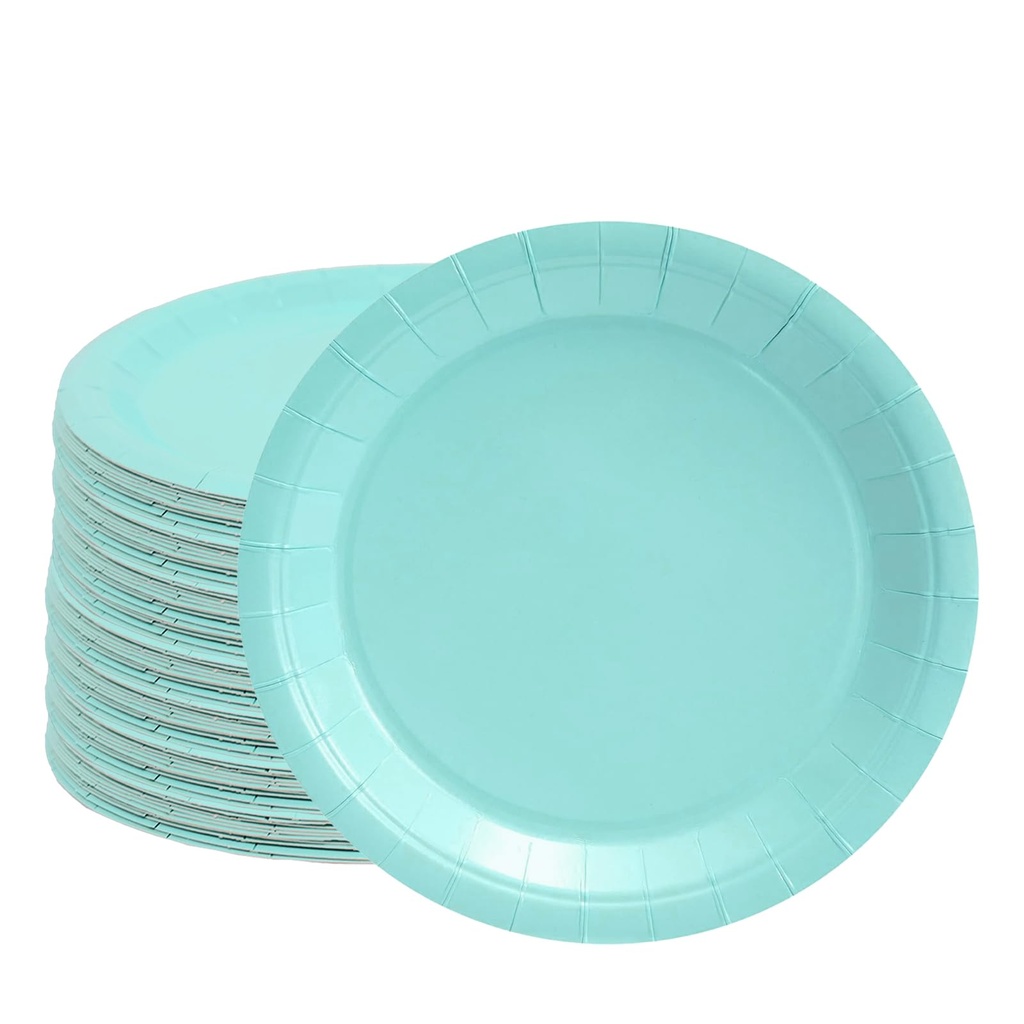 MUXUN 6Set (61Pcs) Paper Plates, Birthday Plates, Kids Party Cups and Napkin for Wedding, F