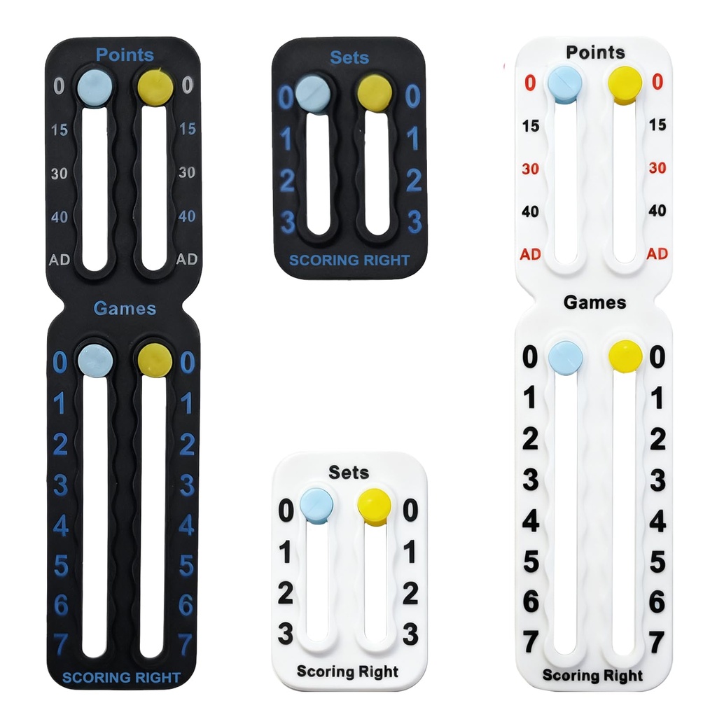 LYSPBAO 2PCS Tennis Score Keeper Portable Tennis Racquet Score with Adhesive Strips to Keep