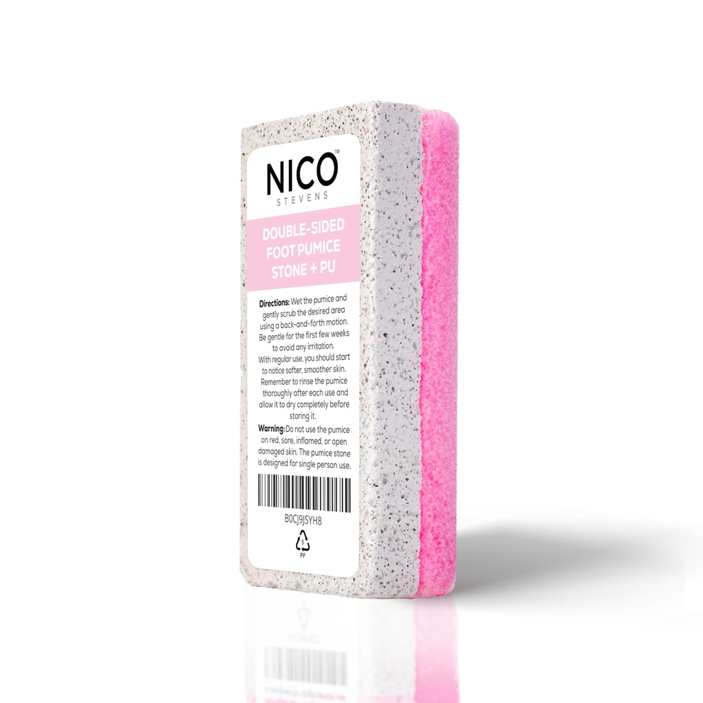 Nico Stevens Foot Pumice Stone - Effective for Callus, Corn, Hard Skin & Dry Cracked Heels