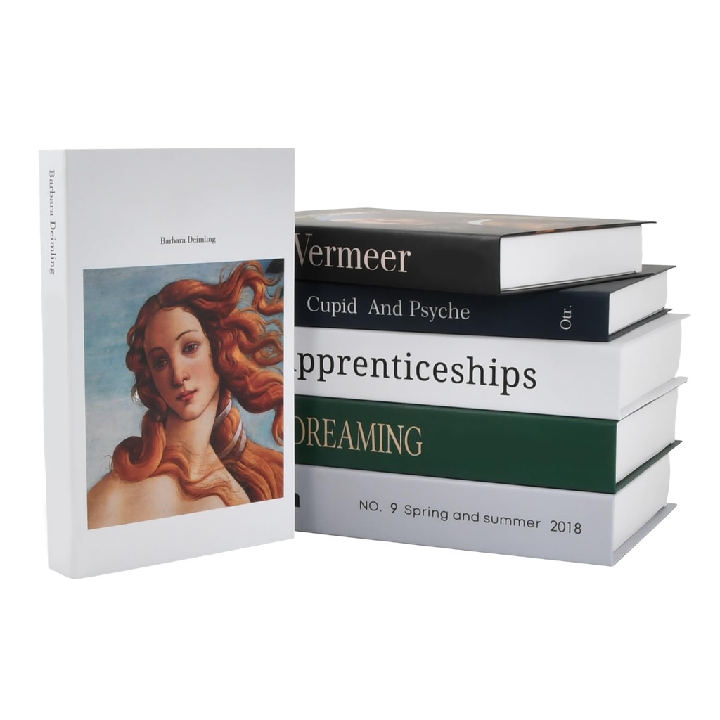 book Set of 6 PCS Stacked Faux Books, Modern Decorative Foldable Hardcover, for Home/Coffee