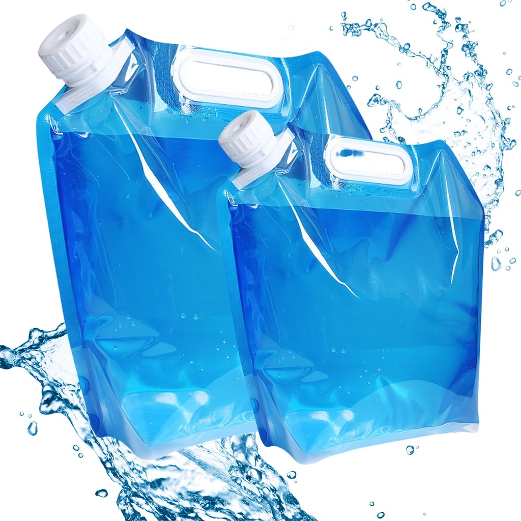 DILUSILK 10L+5L Folding Drinking Water Container Storage Bag Pouch for Picnic Hiking Campin