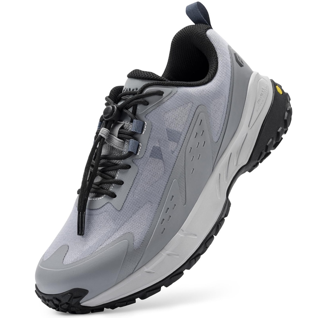 FitVille Mens Extra Wide Trainers Comfortable Running Shoes with Arch Support, Outdoor Trek