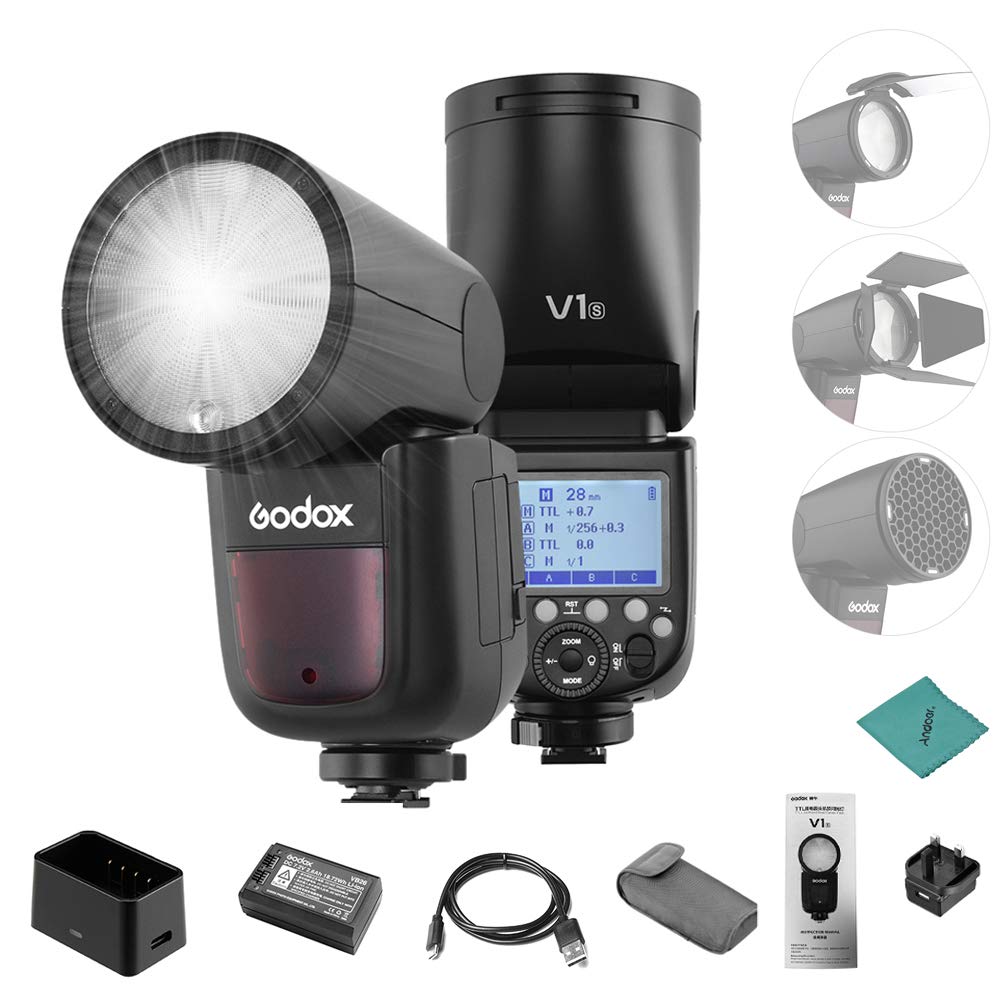 Godox V1-S Professional Camera Flash Speedlite Speedlight Round Head Wireless 2.4G 