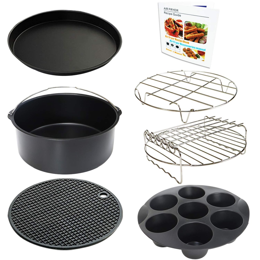 Air Fryer Accessories for Cooking Grilling Baking (8 Inch-7PCS)