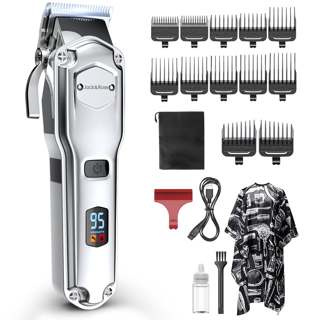 Hair Clippers Men, Cordless Hair Clippers with LED Display, Waterproof Clipper for Men Haircut