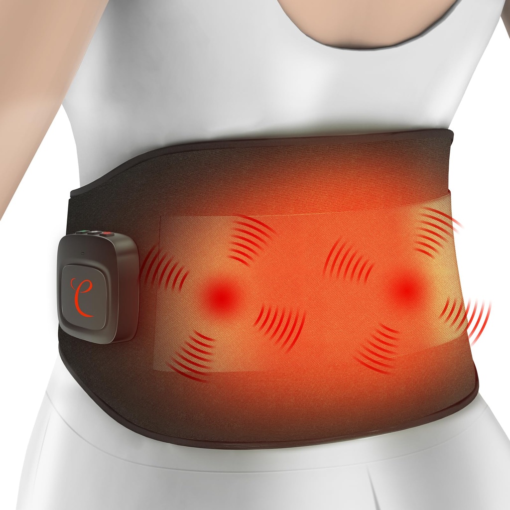 Comfytemp XXL Cordless Infrared Heat Pad for Back, Heated Back Massager with Button & APP