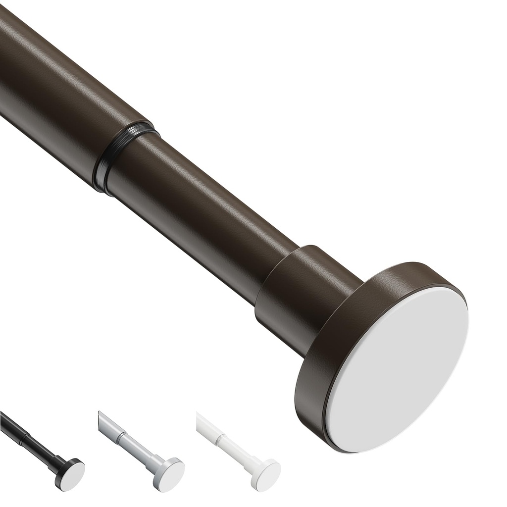 WELDUN Extendable Curtain Tension Rod, 48-190CM No Drill Telescopic Shower Curtains Rail, A