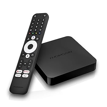 Thomson Streaming Box 240UK, 4K UHD, Google TV, Google Cast, Google Voice Control, Wifi