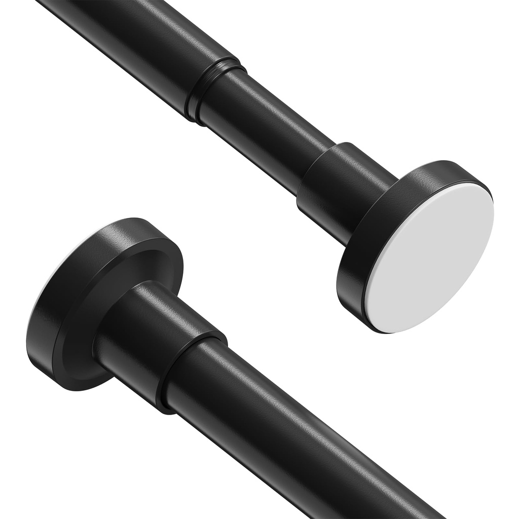 WELDUN 2 PCS Extendable Shower Curtain Rod, Curtain Tension Pole 48-118CM, No Drill Telescopic