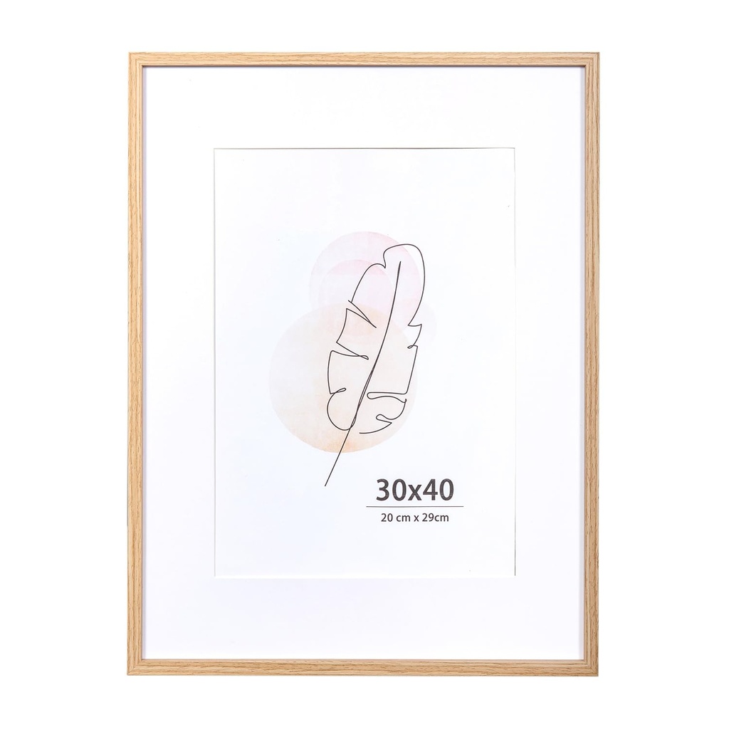 KAIWIN 30x40 cm Picture Frame Black 1 set, Wooden Poster Frame suitable for A4 with mat
