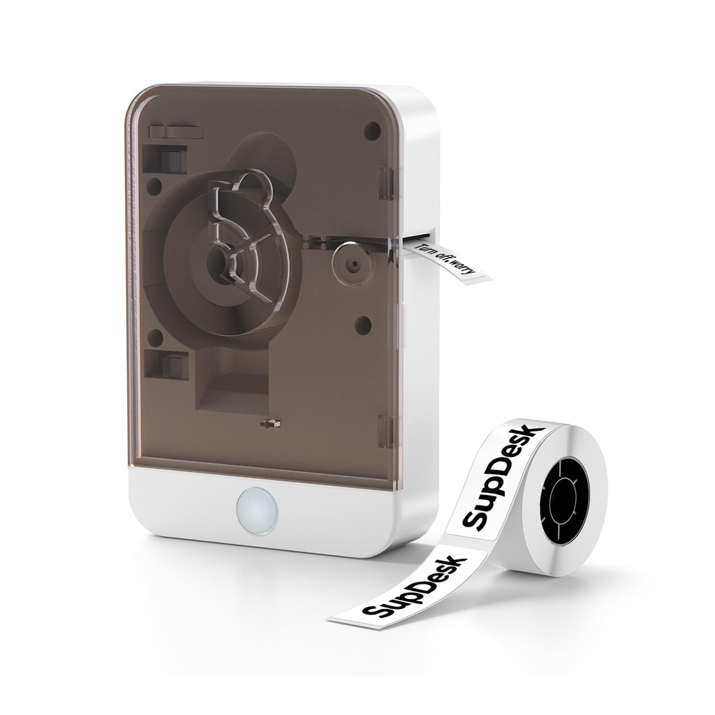 SupDesk Label Maker Machine with Tape Portable Bluetooth Mini Sticker Printer Wireless Small
