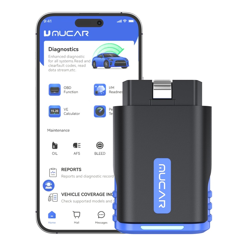 MUCAR DriverScan Bluetooth OBD2 Scanner, Bi-Directional Scanner OBDII All System Car Diagno