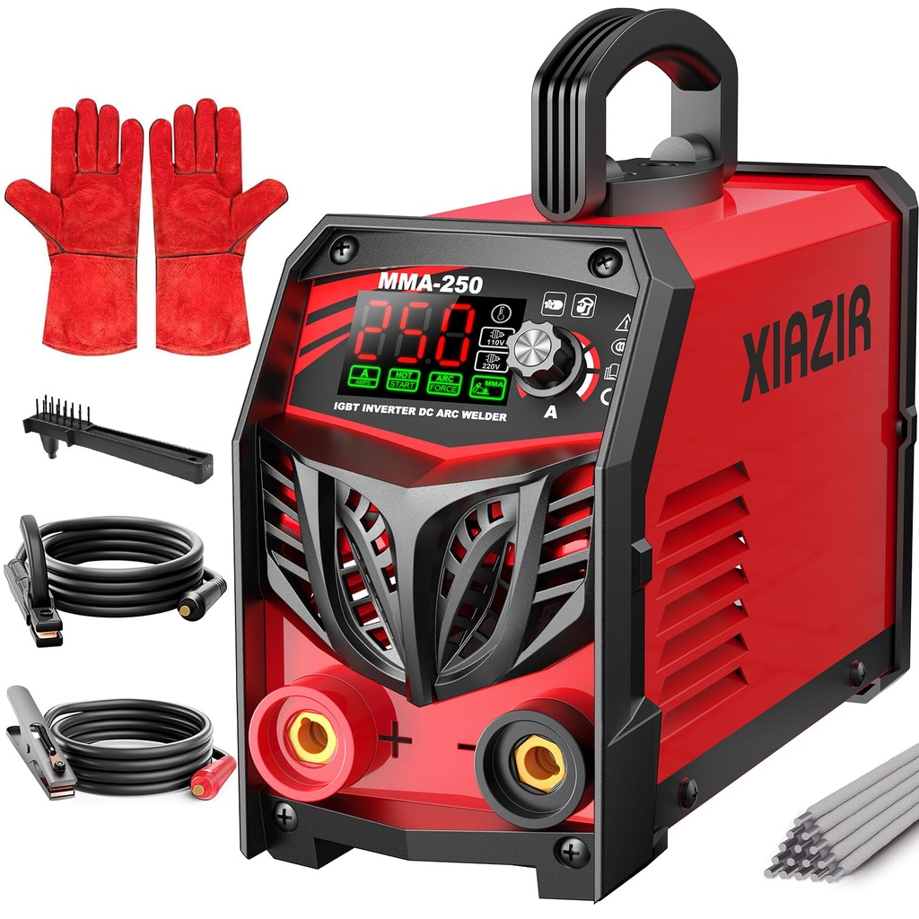 Stick Welder 250Amp ARC Welding Machine, Dual Voltage 110V/220V IGBT Inverter with Large LED