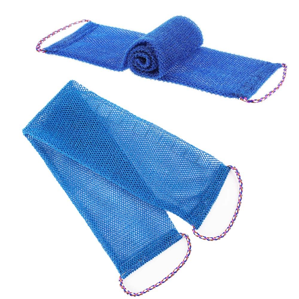 KLOPINXINGH African Exfoliating Mesh Sponge - Deep Cleansing Body Wash with Wristband - Blu