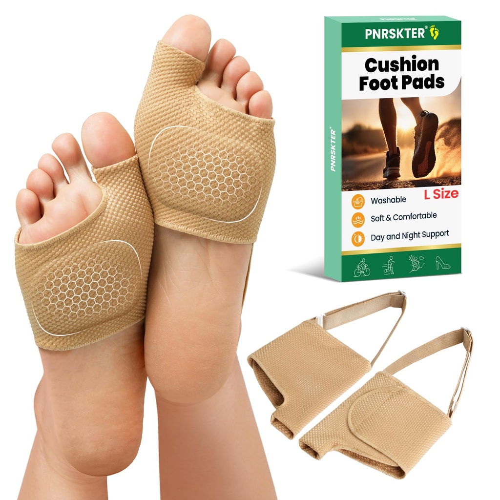 Pnrskte Comfort Metatarsal Pads for Women Ã¢Â€Â“ L Size Adjustable Ball of Foot Cushion Pad