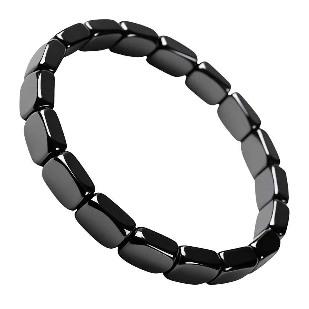 LYSPBAO Hemys Hematite Bracelet, Black Hematite Gemstone Bracelet, Regain Your Innate Confi