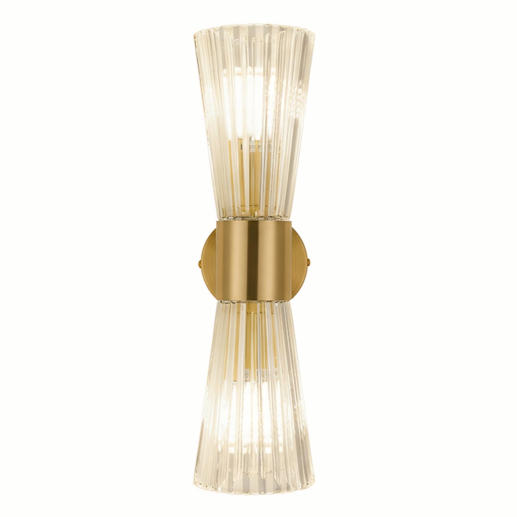 NICRX 400mm Brass Gold Crystal Wall Sconce Light Crystal Glass & Gold Base Wall Lamp Wall Mo