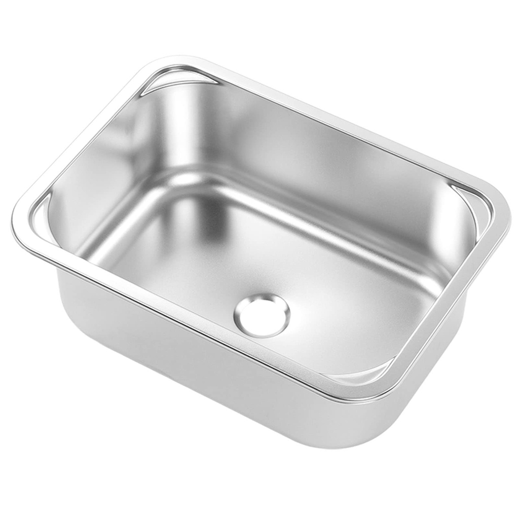 RV Sink Square, 304 Stainless Steel Square Topmount Drop In Small Workstation Kitchen Bar S