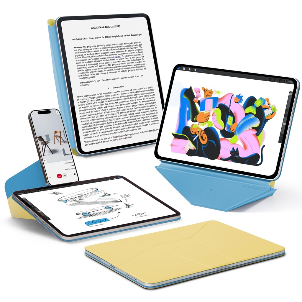 MOFT Dynamic Folio Case for iPad Air 13-inch (M4 2026/ M3 2025/ M2 2024),Silm Magnetic Stan
