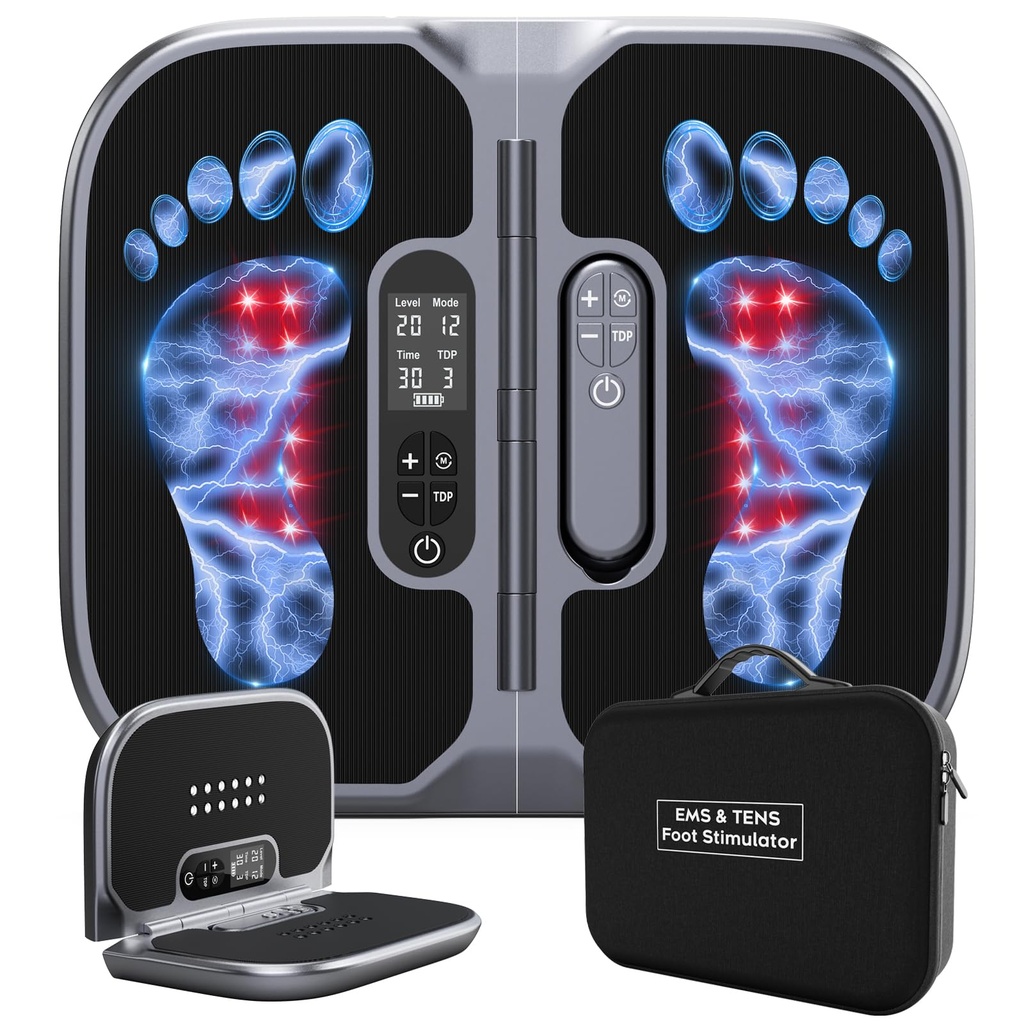 Circulation Blood Booster for Feet and Legs, Infrared Light Therapy Portable EMS Foot Massage