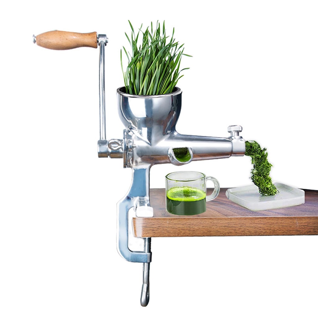 Stainless Steel Manual Wheatgrass Juicer, Grape Celery Kale Spinach Parsley Orange Squeezer,