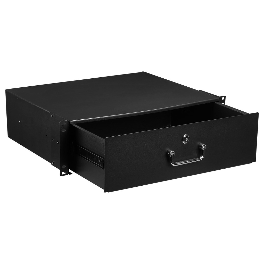 sourcing map 3U Rack Mount Drawer for 19 Inch AV/Network/DJ Equipment Racks or Cabinets with
