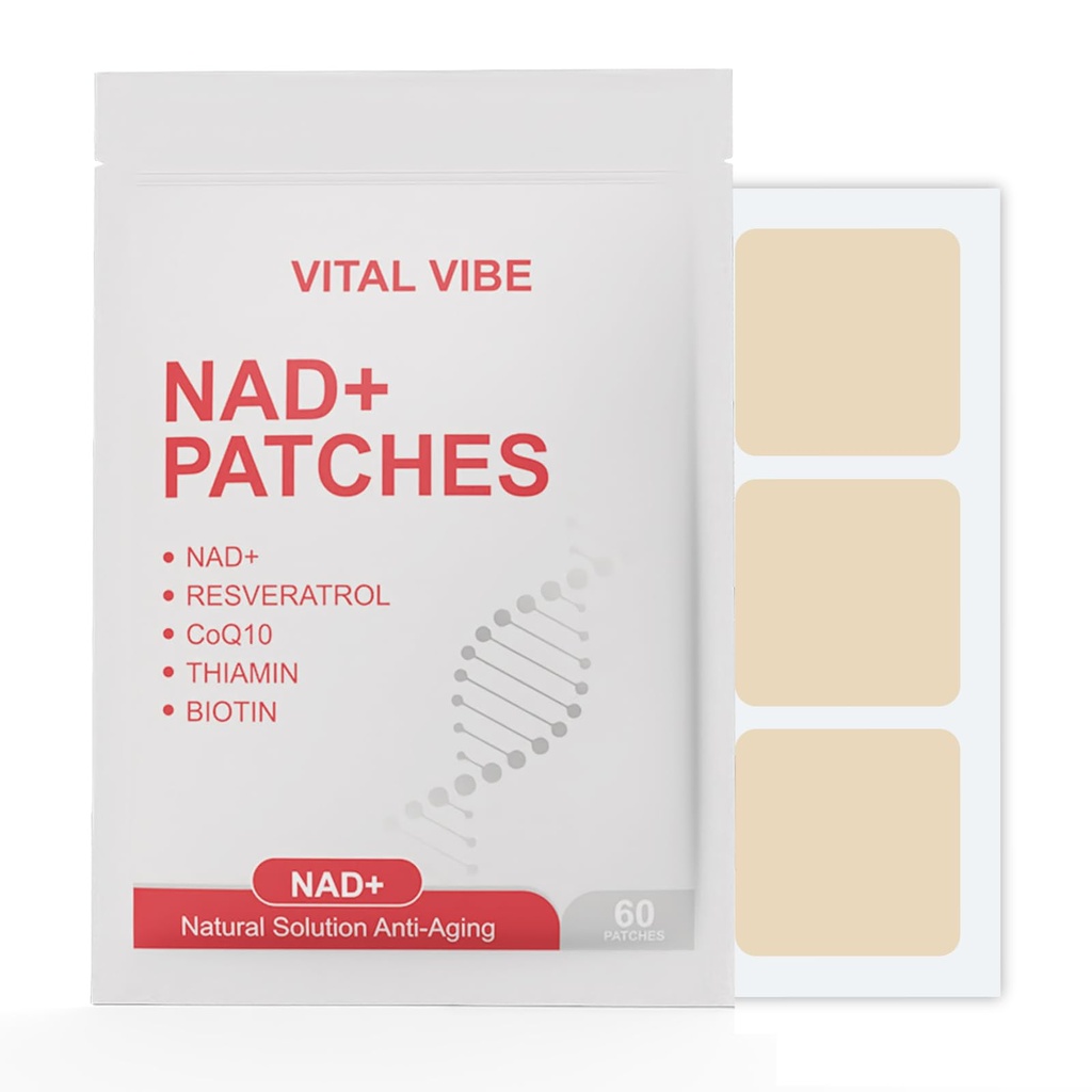 NAD Patches for Women & Men | Energy & Focus, Anti-Aging and Wellness Support | CoQ10 Suppl