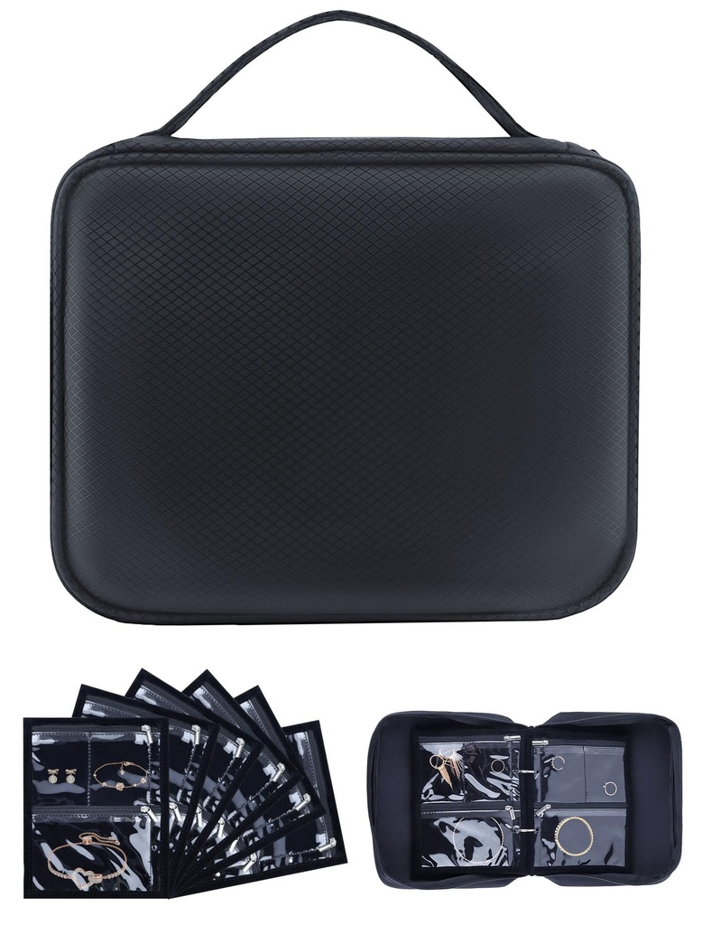 Remedare Travel Jewelry Organizer Ã¢Â€Â“ Transparent Zippered Holder Portable Storage Book