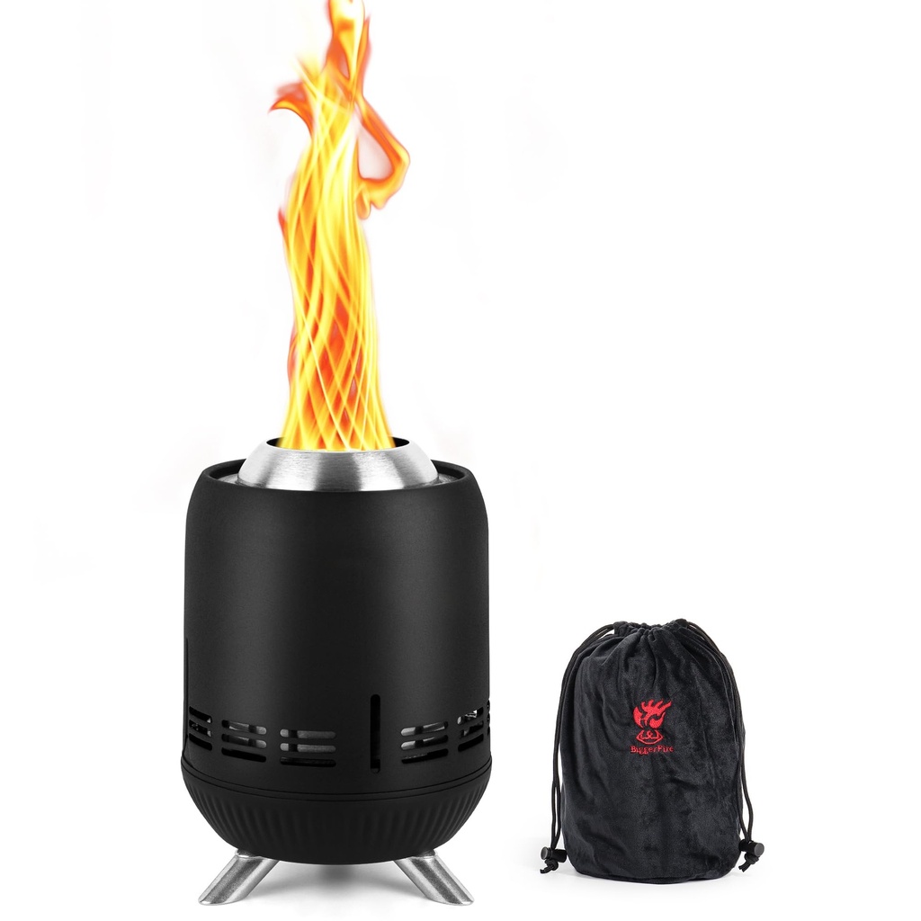 Portable Table Top Fire Pit, Tabletop Smokeless Firepit with Travel Bag, Low Smoke Burning