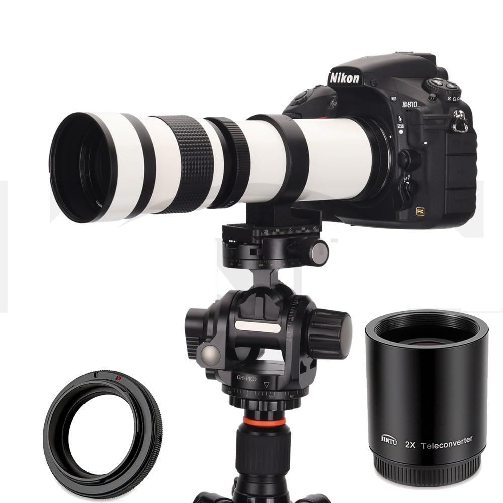 JINTU 420-1600mm f/8.3 Telephoto Zoom Lens Manual for Canon EOS 60D, 750D, 650D, SL3, 5D, 5D