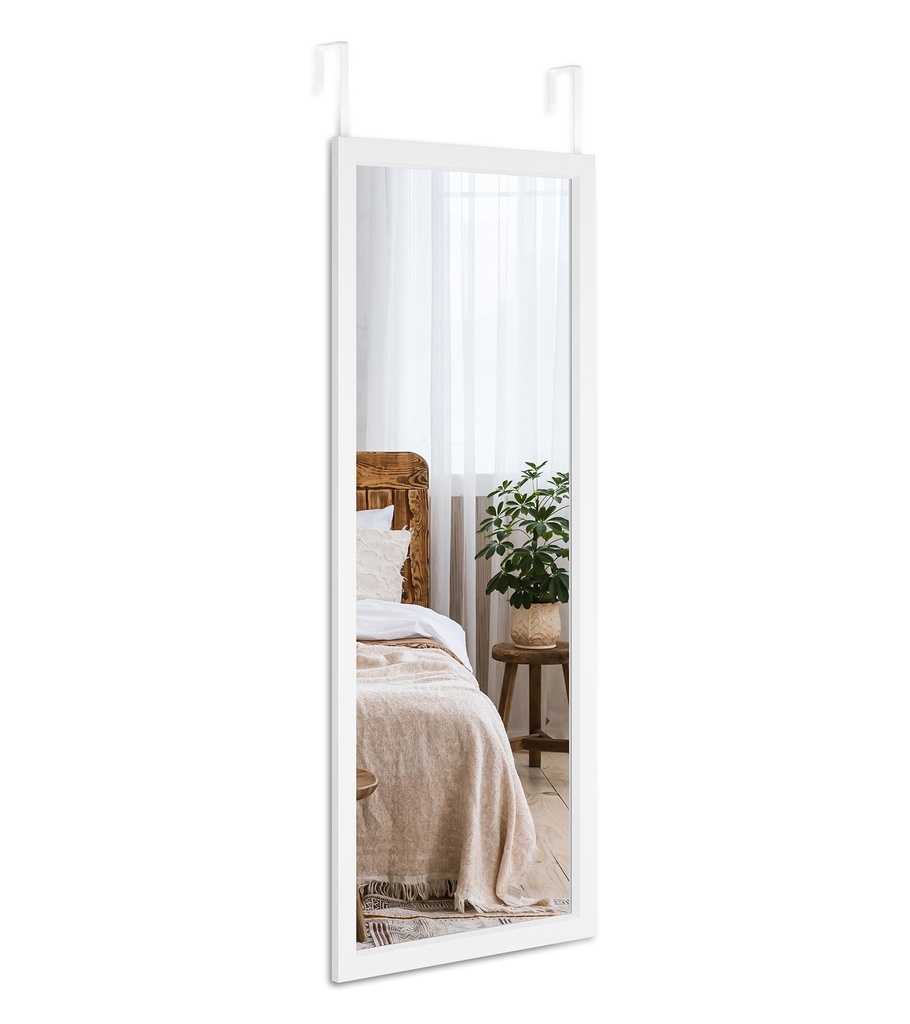 Dripex Over Door Mirror Full Length, 110 x 45cm Wall Mounted Mirror Door Hung Mirror for Bathroom