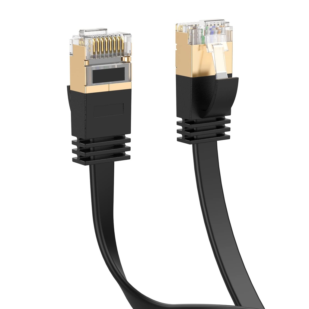 CableCreation Cat 8 Ethernet Cable 10ft, Flat Network LAN Cable Cord 40 Gigabit Internet Ro