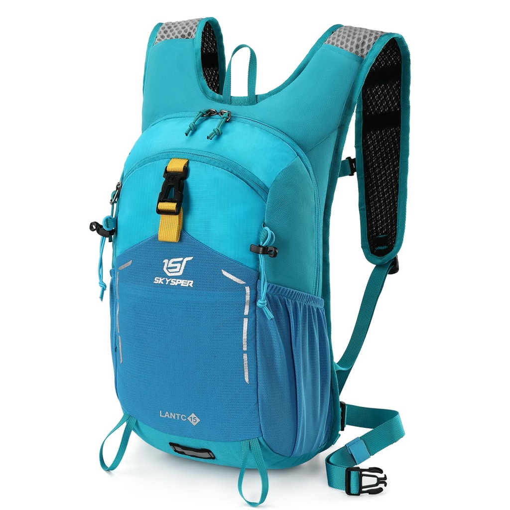 SKYSPER Small Hiking Backpack - 15L Travel Rucksack Lightweight Daypack with Chest & Waist