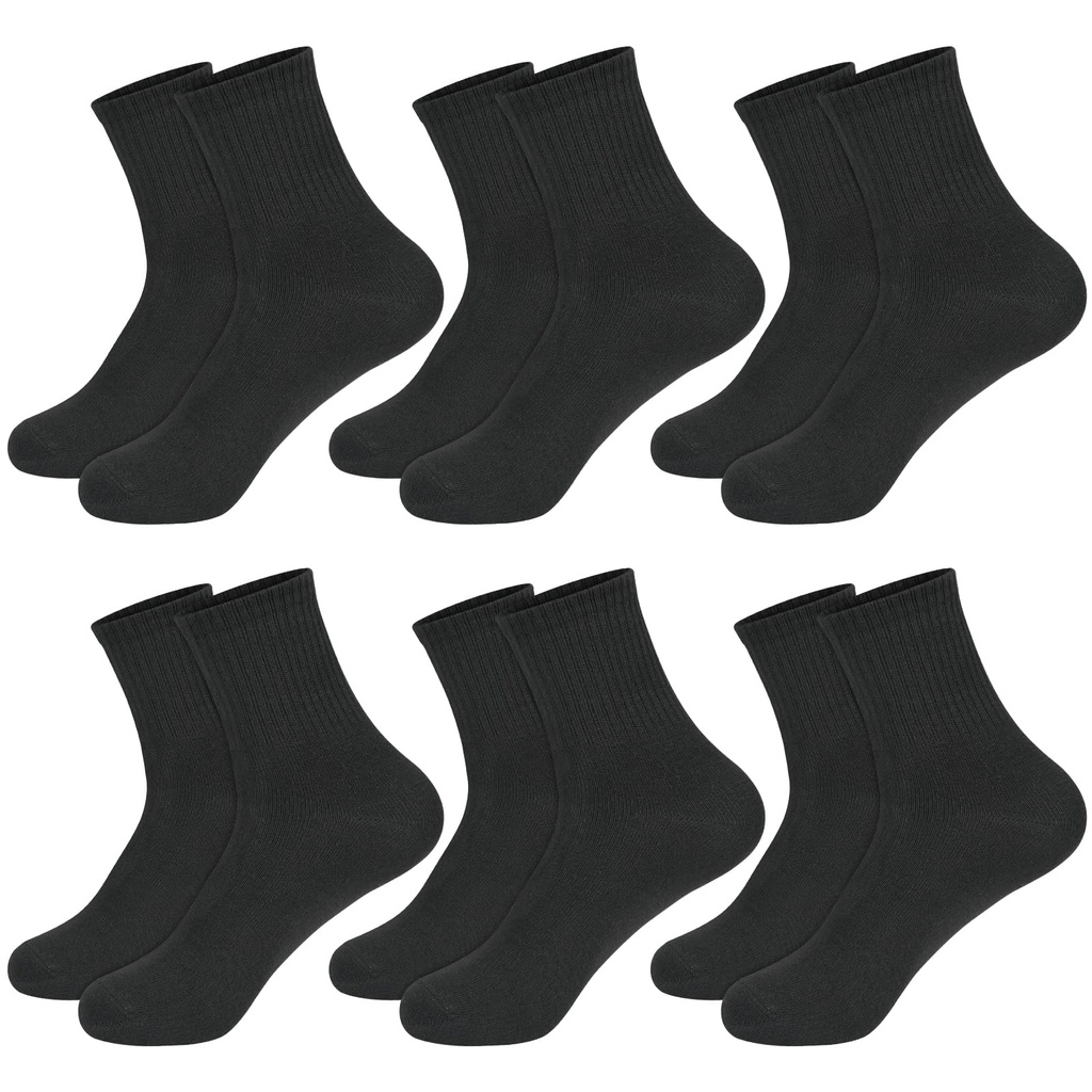 KOOOGEAR Kids Cotton Socks Boys Girls Socks Children Back to School Plain Sports Sock