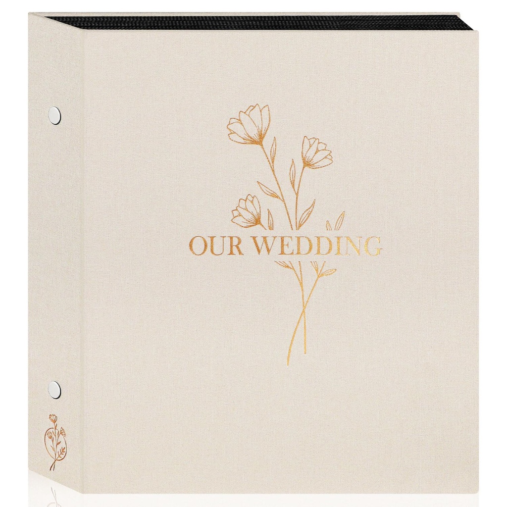 Lanpn Wedding Photo Album 6x4 600 Pocket Photos Slip in, Linen Cover Large Capacity Newlywed