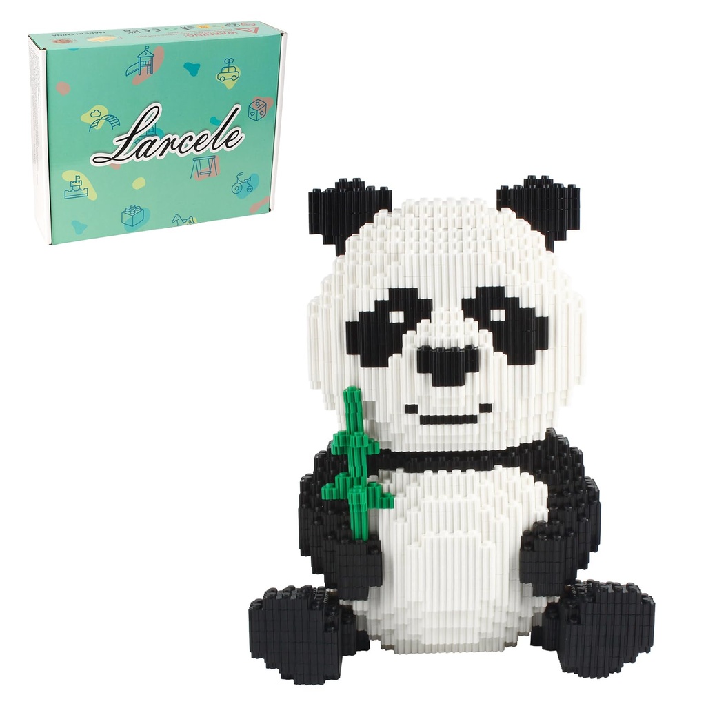 Larcele Panda Micro Building Blocks Animal Mini Building Toy Bricks, 3689 Pieces KLJM-02 (M