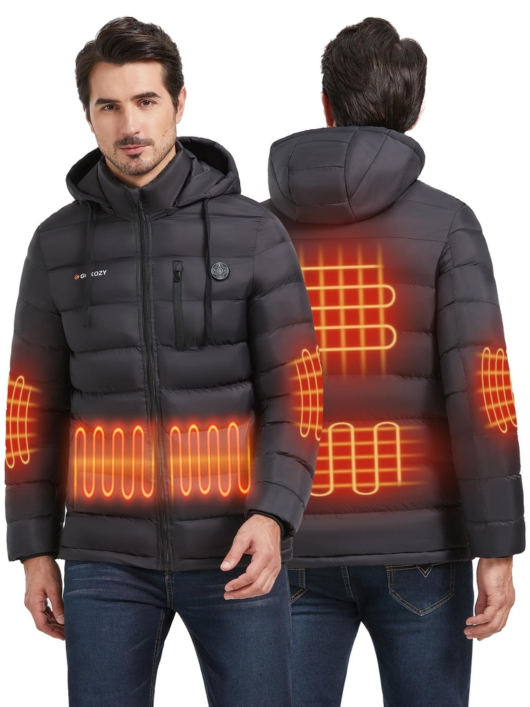 Gokozy Heated Jacket for Men - Heated Body Warmer Heating Jackets Lightweight Outwear Coat