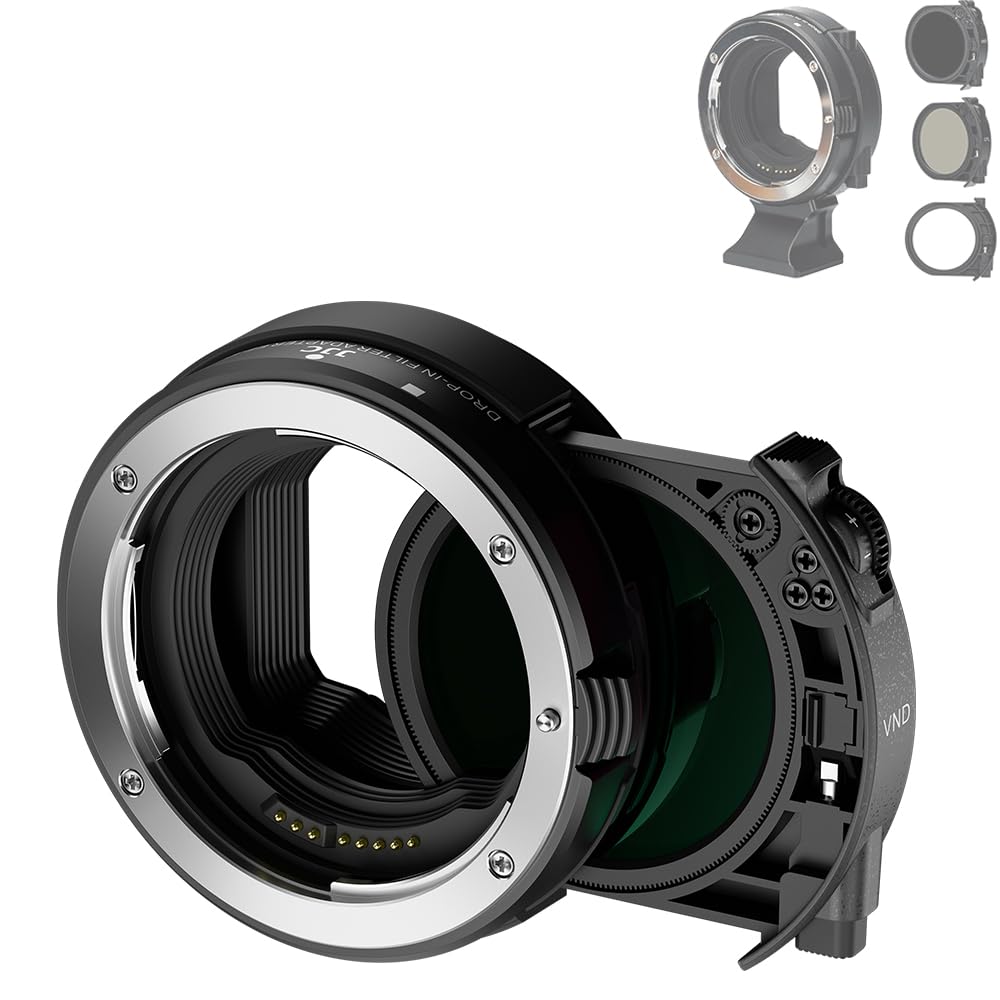 JJC Camera Lens Mount Adapter Replaces for Canon Drop-In Filter Mount Adapter EF-EOS R 