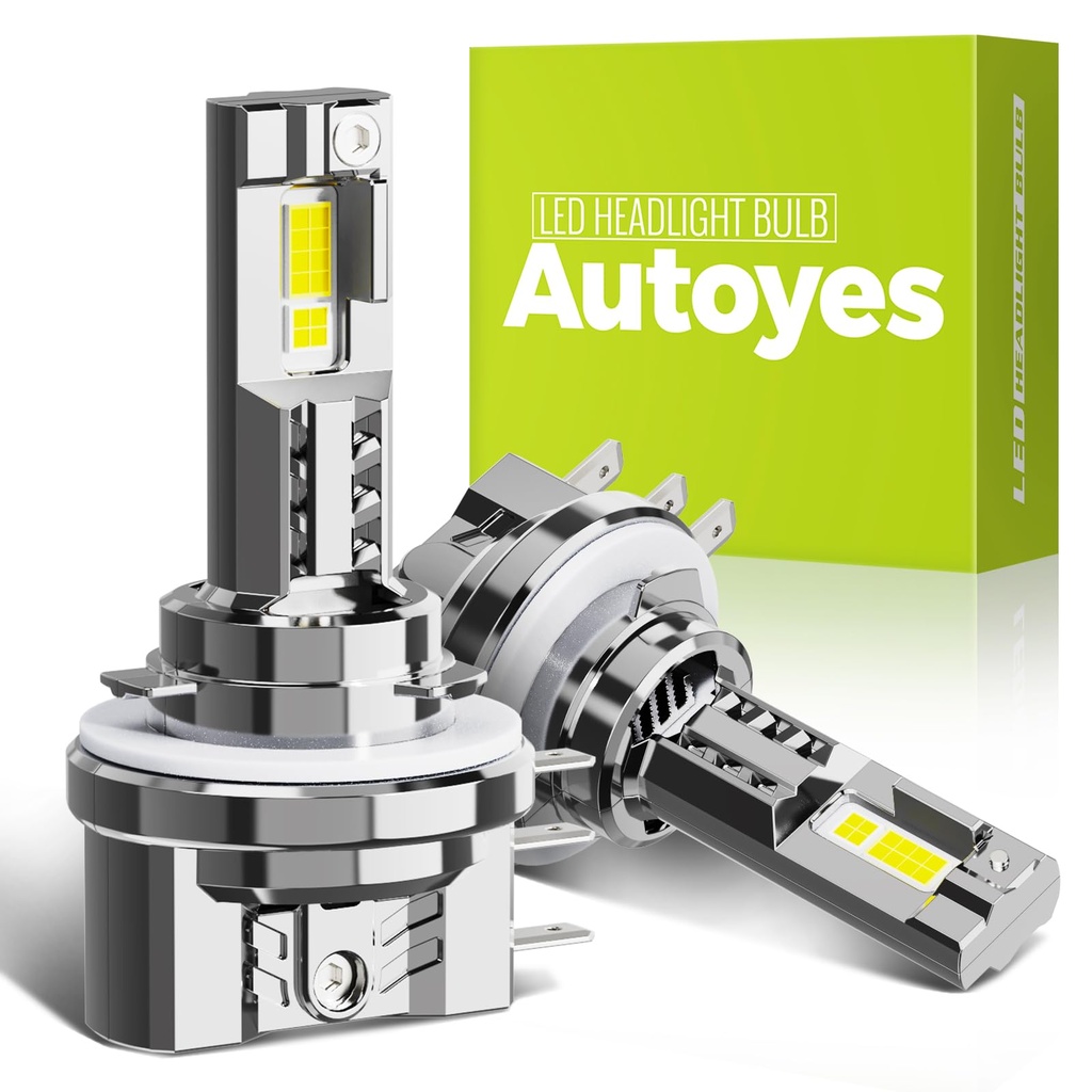 Autoyes 2025 Upgraded H15 LED Bulb, 1:1 Size 700% Brighter 22000LM 6500K White H15 Headlight