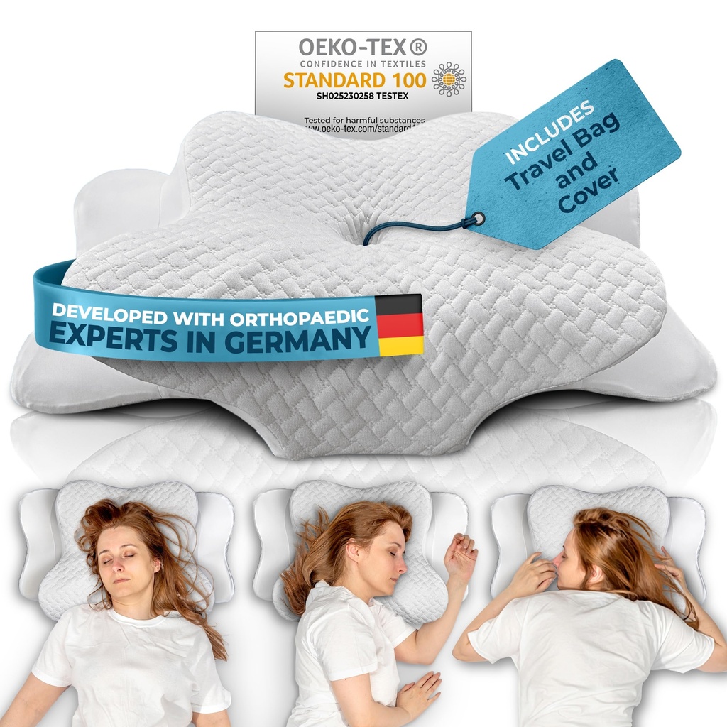 GlÃƒÂ¼ckstoffÃ‚Â® Orthopedic Neck Pillow [FOR ALL SLEEP TYPES] - Side Sleeper 