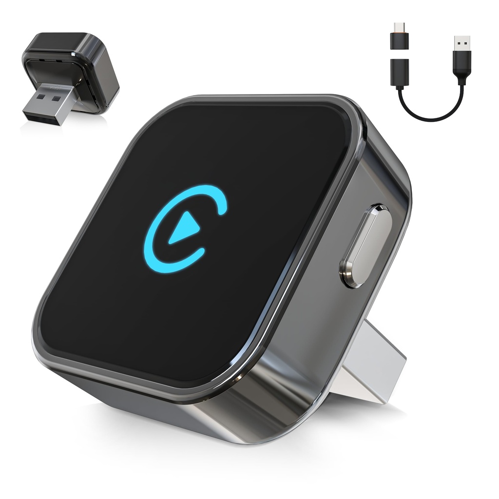 Wireless CarPlay & Android Auto Adapter 2026 Upgrade Instant 2-Phone Switch, 2-in-1 Plug &